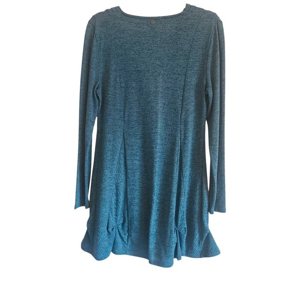 Soft Surrounding Cowl Neck Bow Hem Detail Knit Sweater Tunic Heather Green Sz. S - Picture 2 of 5